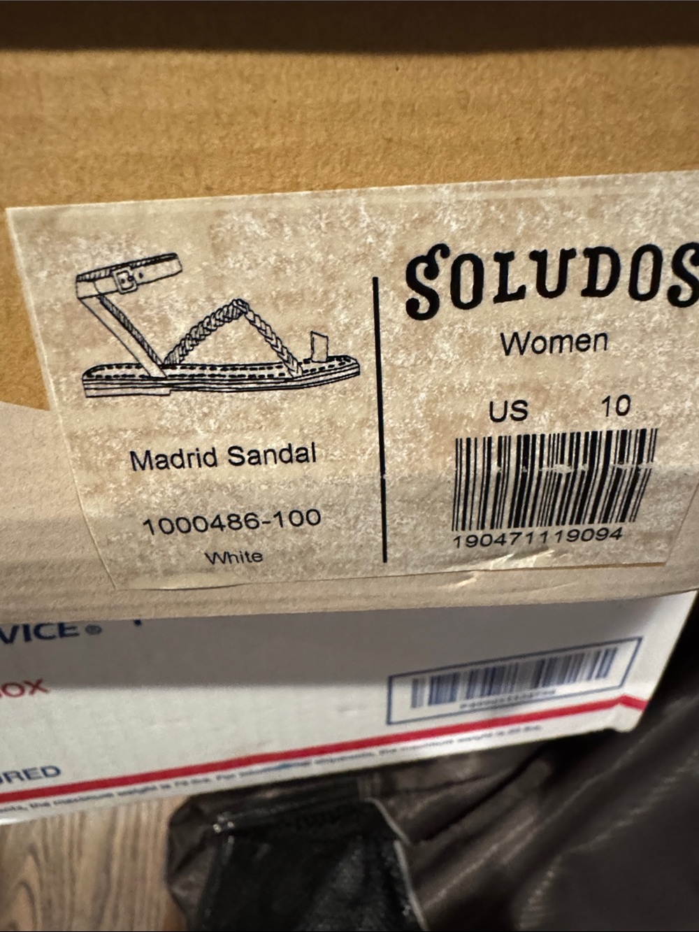 Soludos White Mandrid Leather Sandals with Braided Strap - Picture 5 of 5